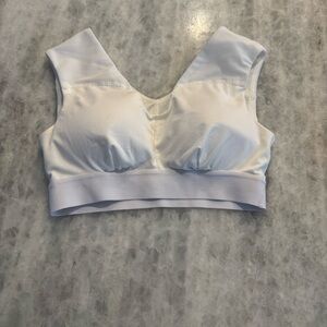 Tommy Cooper Women's White Compression Sports Bra